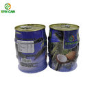 Drum Shape Coconut Coconut Oil Tin Can Recyclable Coffee Storage Tin