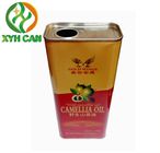 Olive Oil Tin Can Rectangular Metal Container 0.18~0.25 Mm Thickness
