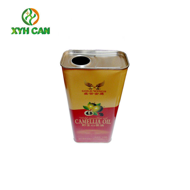 Olive Oil Tin Can Recyclable Safety 1.6L Oil Tin Can Wild Camellia Oil Packaging
