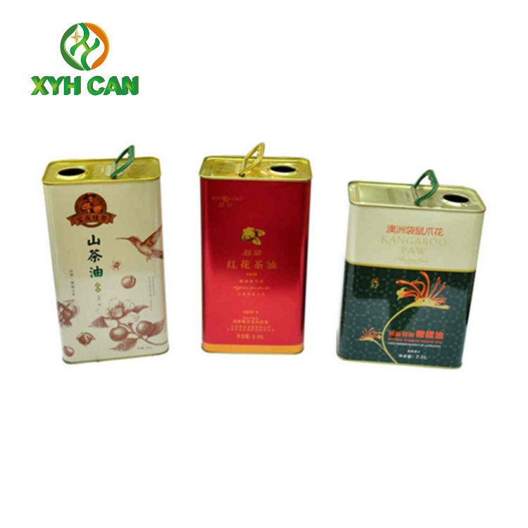 Olive Oil Tin Can Unique Printing Food Grade Tin Containers Metal Tinplate Package